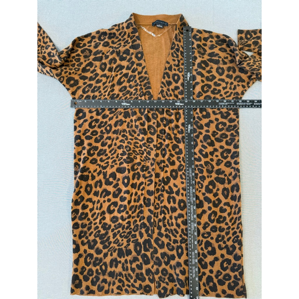 Sanctuary M Lenox Animal Print Open Front Duster Cardigan Sweater - Picture 4 of 8